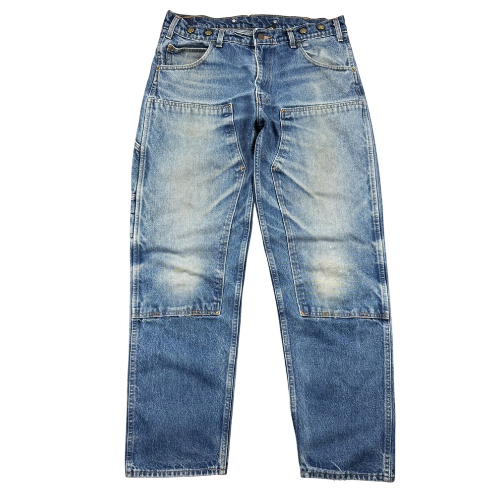 Prison Blues Double Knee Jeans Men 36x32 Blue Denim Utility Workwear USA Made